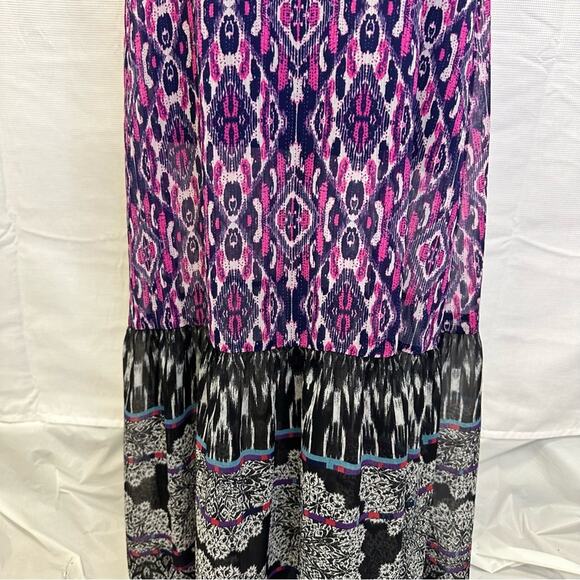Express Aztec-Inspired Maxi Dress with Unique Halter Neckline - Size S/P - NWT - Picture 3 of 9